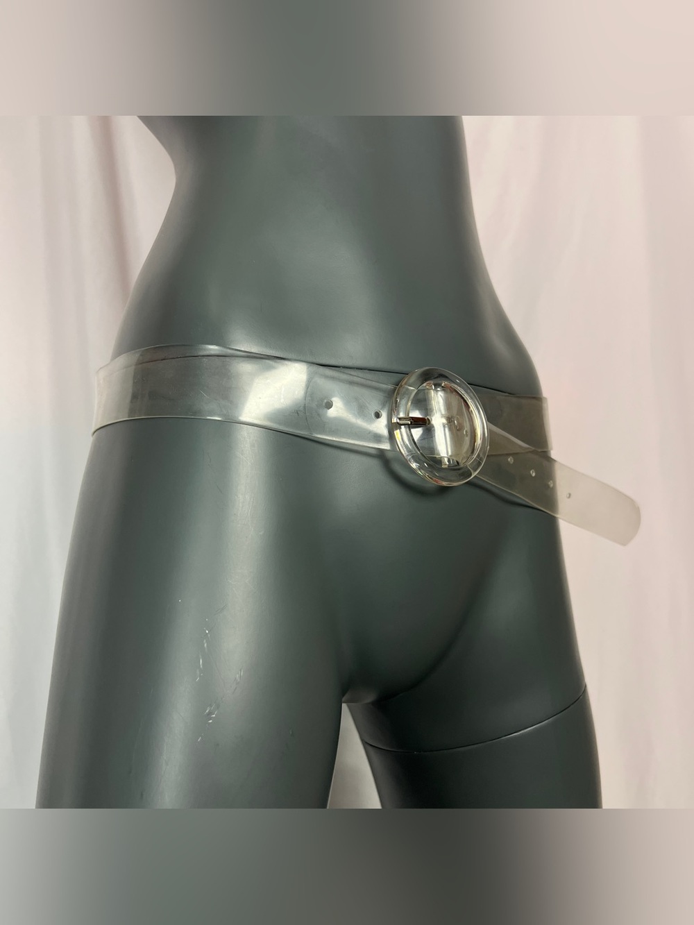Vintage Y2K Clear PVC Plastic Transparent Belt